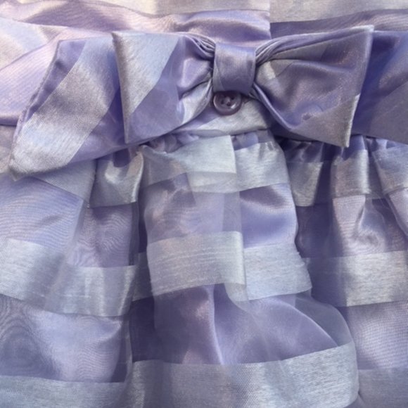 Exquisite, NWOT, Lilac Baby Dress with Rose Buds, & Leaves - Picture 5 of 8